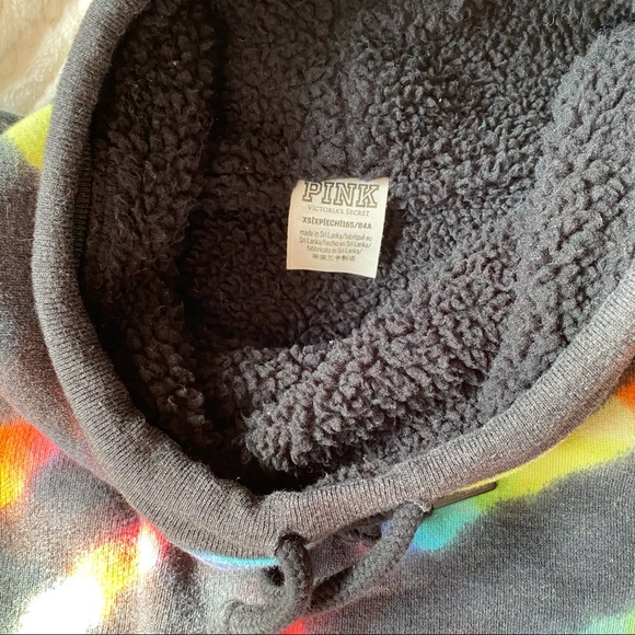 PINK Rainbow Zebra Sherpa Lined Pull Over - Picture 6 of 7